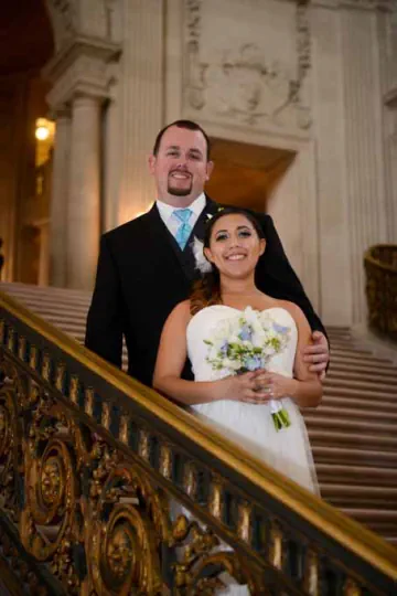 Wedding photography for Adam and Ariana at City Hall, San Francisco, CA
