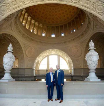 Wedding photography for Ross and Dennis at City Hall, San Francisco, CA