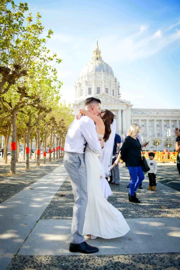 Wedding photography for Taylor and Jackie at City Hall, San Francisco, CA