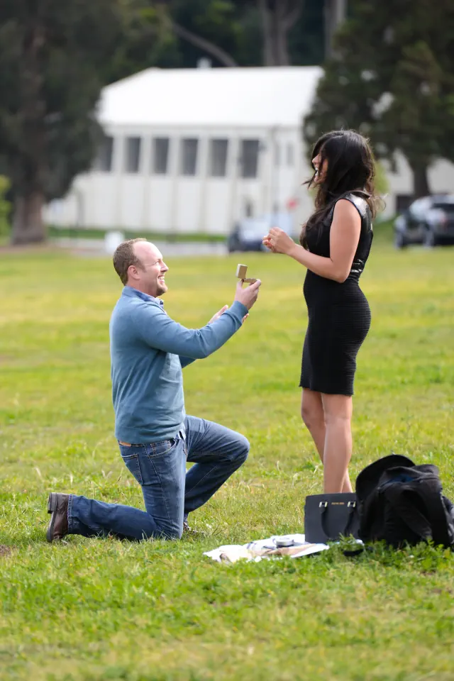 Engagement photography for Andrew and Marissa at Fort Baker, Sausalito, CA