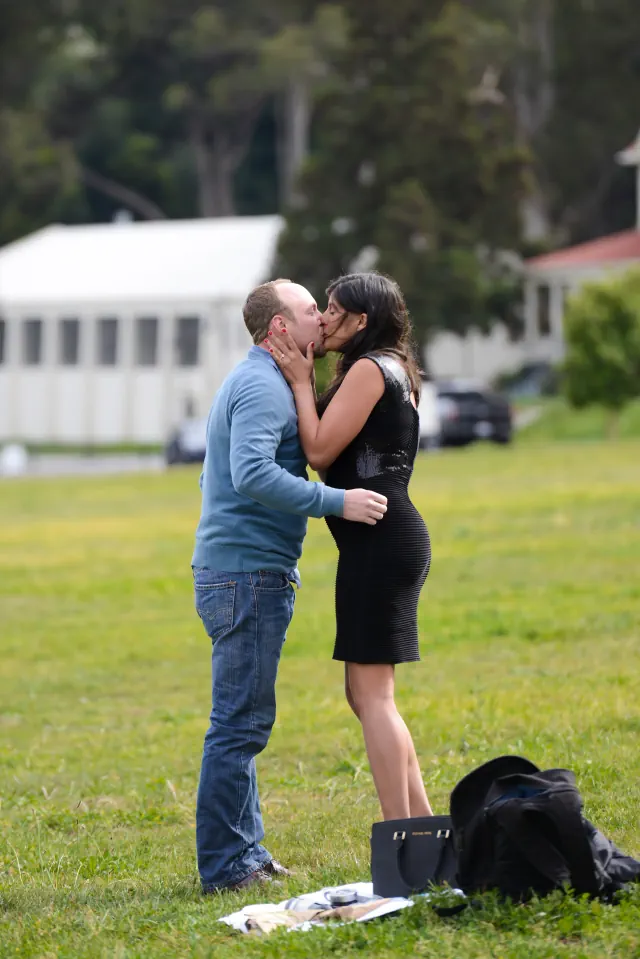 Engagement photography for Andrew and Marissa at Fort Baker, Sausalito, CA