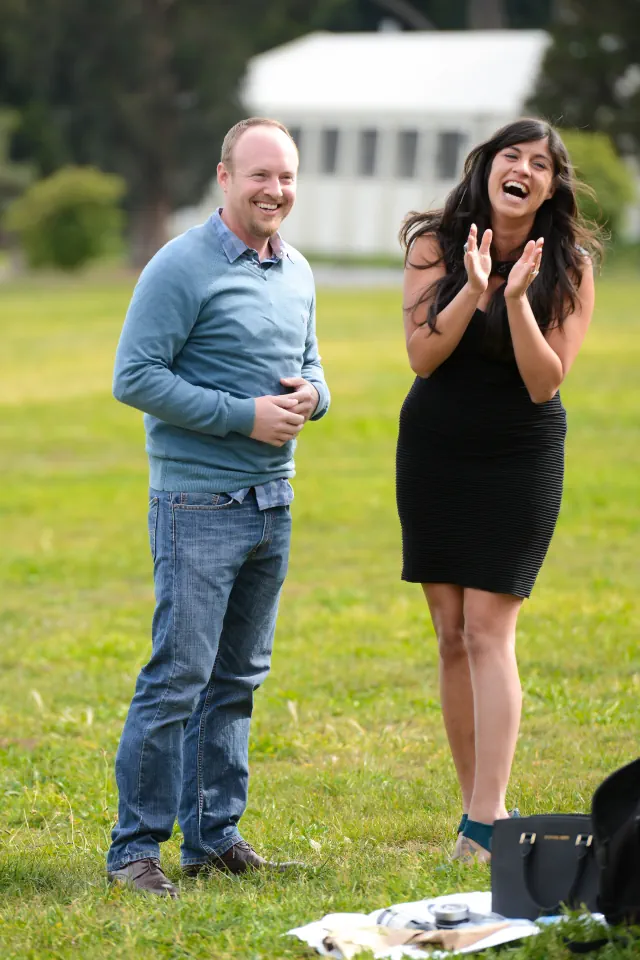 Engagement photography for Andrew and Marissa at Fort Baker, Sausalito, CA
