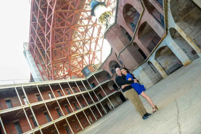 Engagement photography for John and Natalie at Fort Point, San Francisco, CA