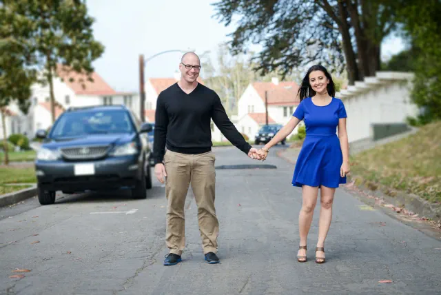 Engagement photography for John and Natalie at Fort Point, San Francisco, CA