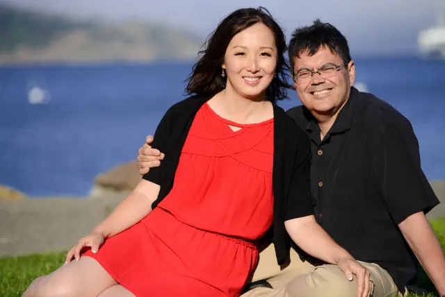 Engagement photography for Manny and Catherine at Japanese Tea Garden, San Francisco, CA