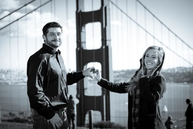 Engagement photography for William and Courtney at Fort Point, San Francisco, CA & Battery Spencer, Sausalito, CA