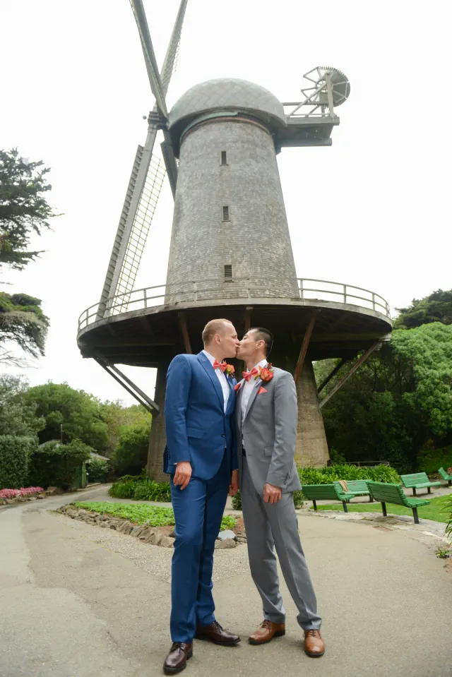 Engagement photography for Zhibo and Mathias at City Hall, Baker's Beach, Fort Point, Palace of Fine Arts, San Francisco, CA